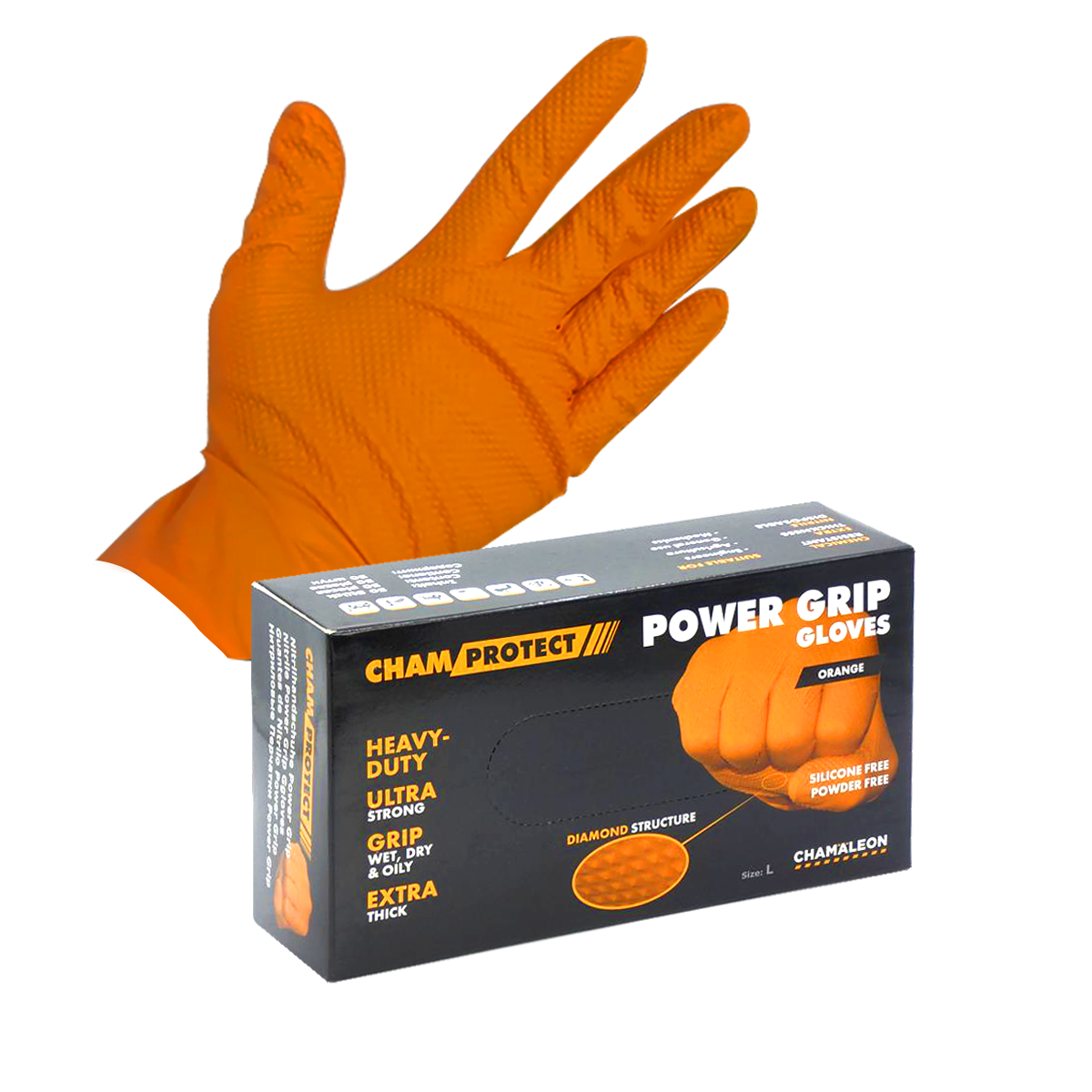 Nitrile gloves power grip